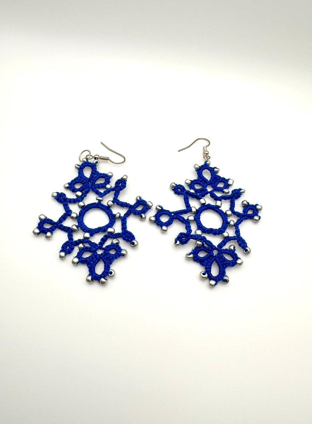 Image of Blue & Silver “Wise Guys” (Movie Version) Magic School House Earrings 