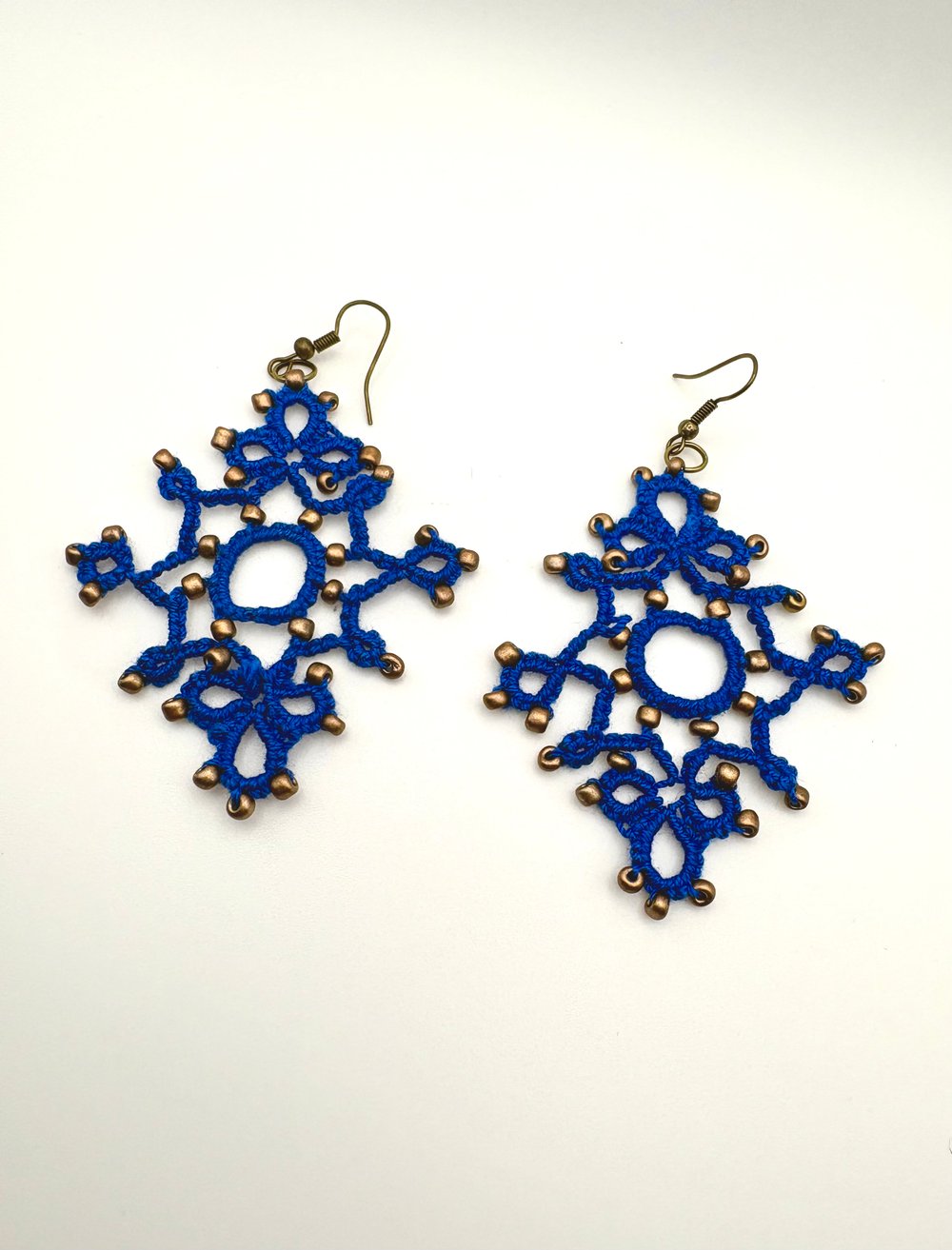 Image of Blue & Bronze “Wise guys” (Book version) Magic School House Earrings