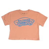Charm City Crop Top (Desert Rose/Blue)