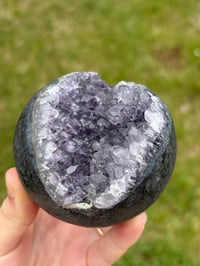 Image 3 of Amethyst Druzy Sphere #6