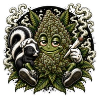 FRIENDLY SKUNK BUD 420 MARAJUANA STICKER 3.5" x 3.5" 