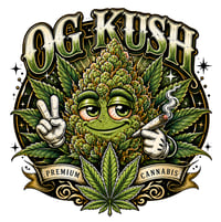 OG KUSH 420 MARAJUANA BUD STICKER 3.5" x 3.5" 