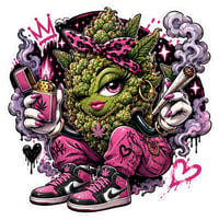 PUFF TUFF 420 MARAJUANA BUD STICKER 3.5" x 3.5" 