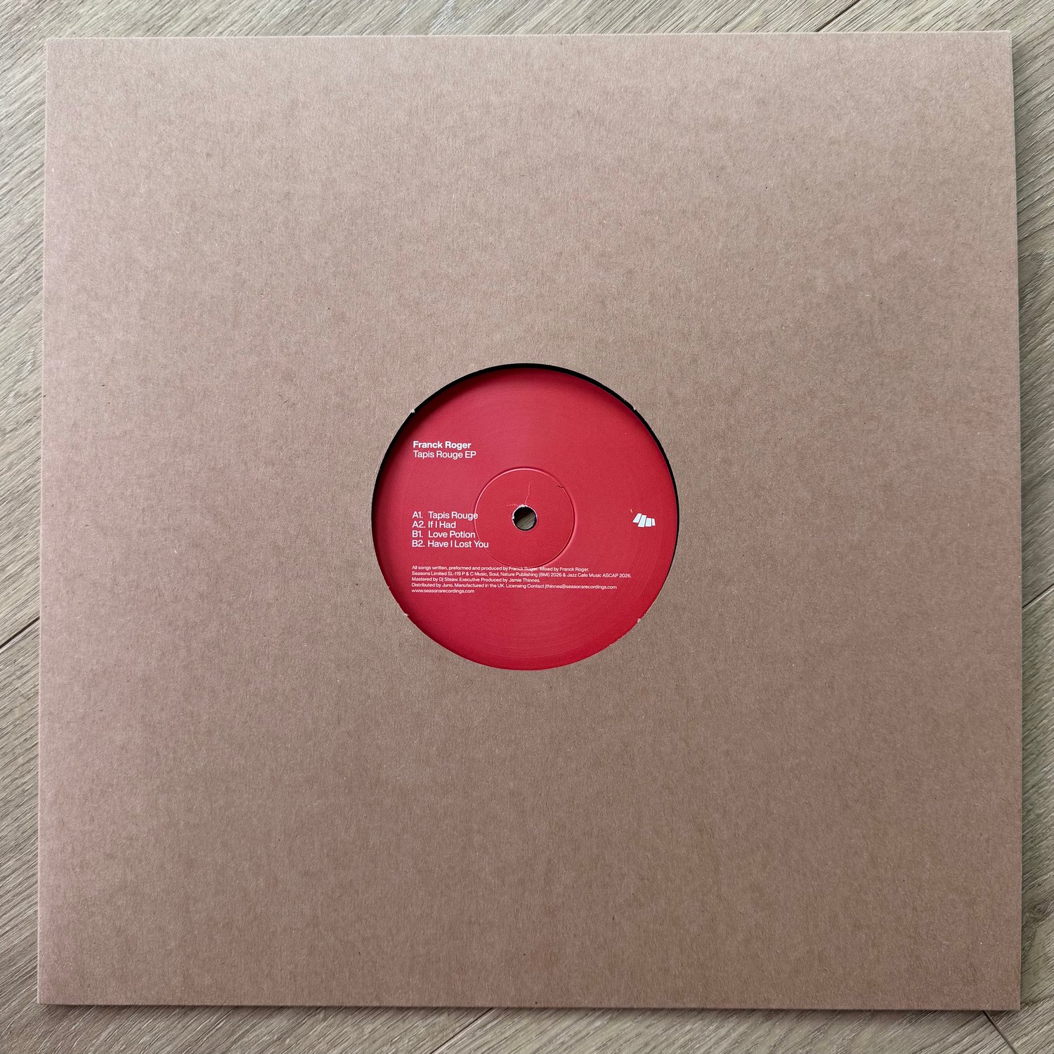 Image of Franck Roger 'Tapis Rouge' EP 