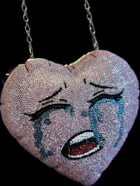 Image 2 of Crystal Heart Clutch evening bag