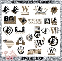 Image 1 of Wofford Terriers University Designs. SVG Files, Cricut, Silhouette Studio, Digital Cut Files