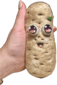 Image 5 of Potato Bag Charm Wool Felt