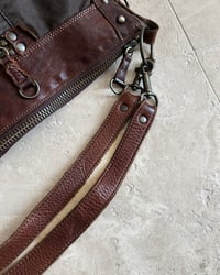Image 6 of BROWN CANVAS AND LEATHER BAG
