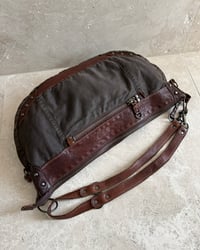 Image 4 of BROWN CANVAS AND LEATHER BAG