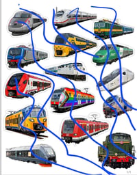  Internationale Trein Stickers 
