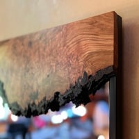 Image 5 of Eye Catching Live Edge Cherry Burl wood Wall Mirror  