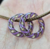 Image 2 of  PURP GRN CANE BEAD SET