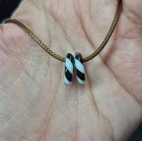 Image 2 of  BLK WHT 1 CANE BEAD SET