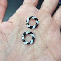 Image 3 of  BLK WHT 1 CANE BEAD SET