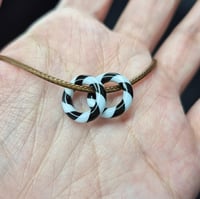 Image 4 of  BLK WHT 1 CANE BEAD SET