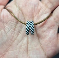 Image 2 of BLK WHT 2 CANE BEAD SET