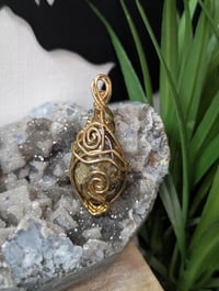 Image 1 of  Tribal Elegance Bronzite Teardrop Pendant 