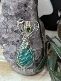 Image 1 of Wire wrapped Amazonite pendant