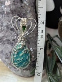 Image 2 of Wire wrapped Amazonite pendant