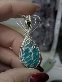 Image 3 of Wire wrapped Amazonite pendant