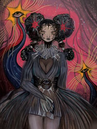 Clown girl a4 print