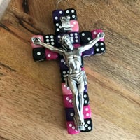 Image 4 of Lousy Crucifix  Handmade Lucky dice crucifix 