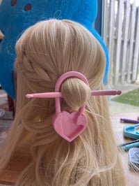Image 1 of The Heart Stitch Marker Hair Pin