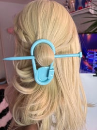 Image 2 of Knitting Needle Stitch Marker Hair Pin