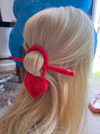 Image 4 of The Heart Stitch Marker Hair Pin