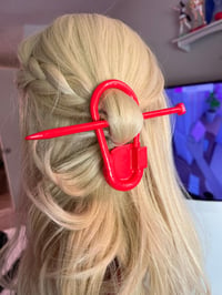Image 5 of Knitting Needle Stitch Marker Hair Pin