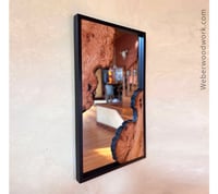 Image 1 of Rustic Live Edge Cherry Burl Framed Mirror - Handcrafted