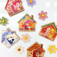 Image 2 of Animal Crossing - Embossed Wood Keychains/Magnets