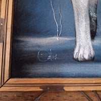 Image 2 of Wolf Velvet Painting, c. 1970s