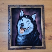 Image 1 of Husky Velvet Painting, c. 1970s