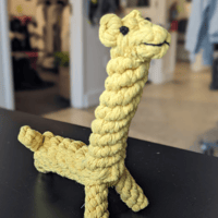 Image 1 of Rope Giraffe Chew Toy