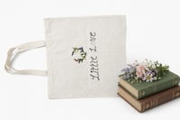 Image 4 of Threadella Studio Cotton Floral Tote Bag – Medium Canvas Bag, Eco‑Friendly Gift for Her