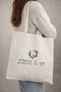 Image 2 of Threadella Studio Cotton Floral Tote Bag – Medium Canvas Bag, Eco‑Friendly Gift for Her