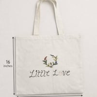 Image 3 of Threadella Studio Cotton Floral Tote Bag – Medium Canvas Bag, Eco‑Friendly Gift for Her