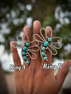 large Dragonfly Full turquoise Ring