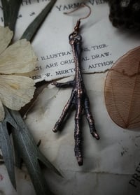 Image 5 of Quail Foot Single Dangle Earring