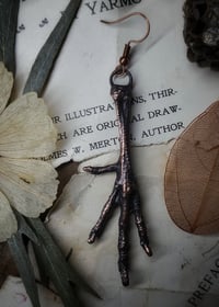 Image 3 of Quail Foot Single Dangle Earring