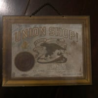 Image 2 of 1900’s Union Shop! Barber sign 