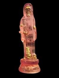 Image 1 of Pink Clear Santa Muerte Statue 