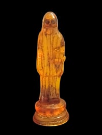 Image 3 of Gold Clear Santa Muerte Statue 