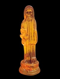 Image 1 of Gold Clear Santa Muerte Statue 