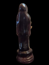 Image 3 of Black Clear Santa Muerte Statue 