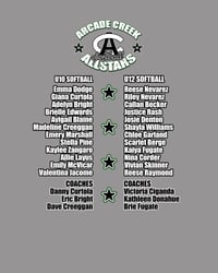 Image 2 of Arcade Creek Softball Allstar Fanwear