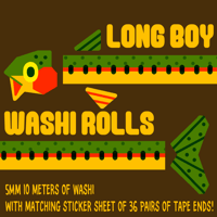 Image 1 of Golden Trout Washi Tape w/ Matching Sticker Ends!