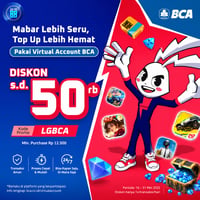 Sultan88 Store Top-up game dengan BCA dan nikmati diskon hingga 50rb!