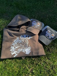 Image 3 of LEGENDS LOGO Pigment-Dyed Trucker Cap (Brown)
